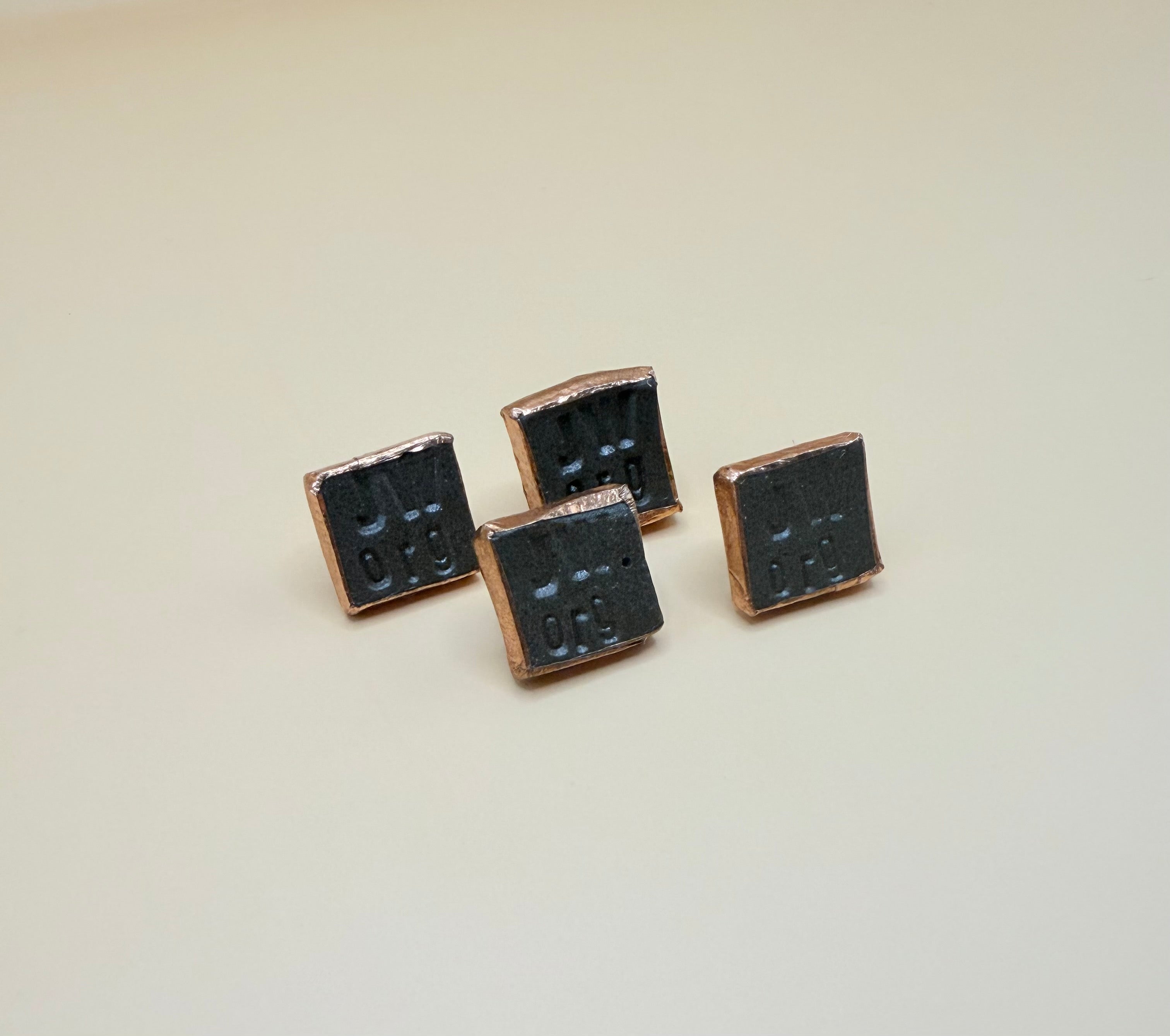 Copper & Clay JW Lapel Pins (Square)