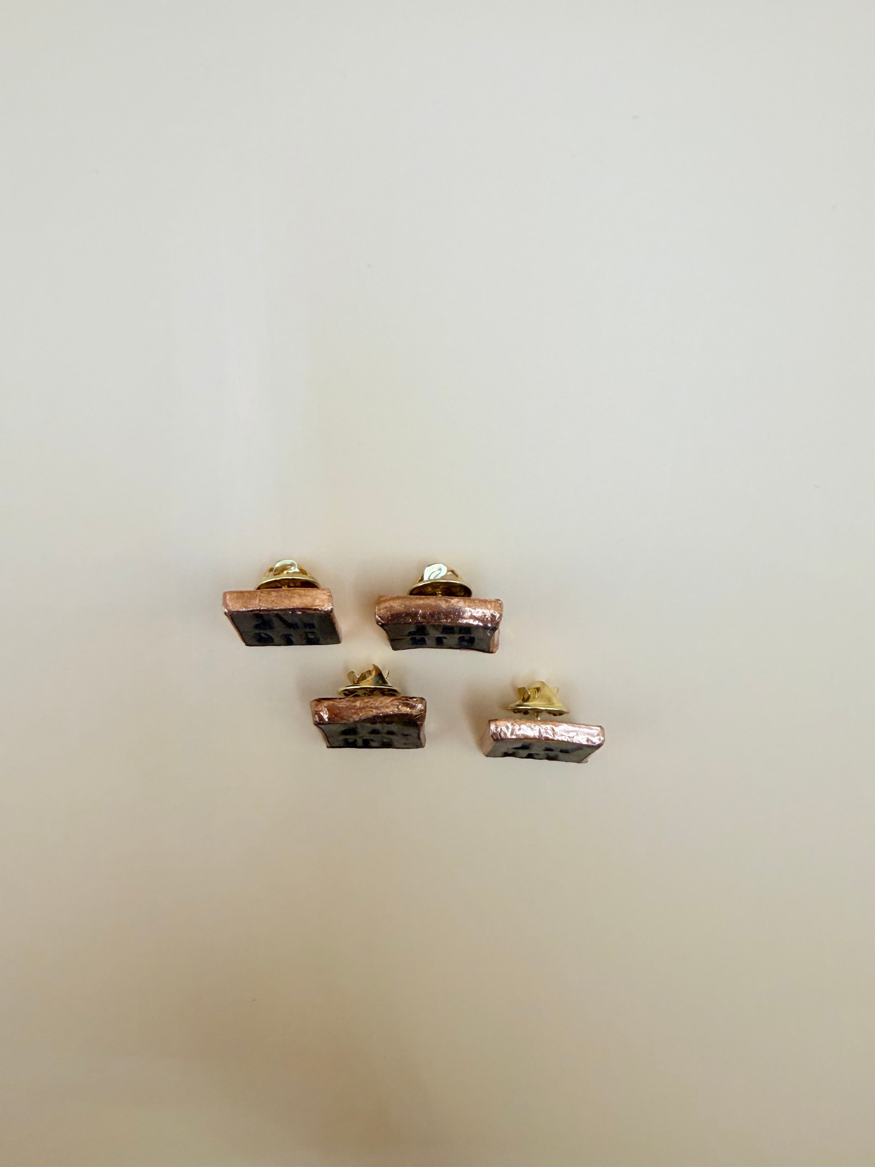 Copper & Clay JW Lapel Pins (Square)