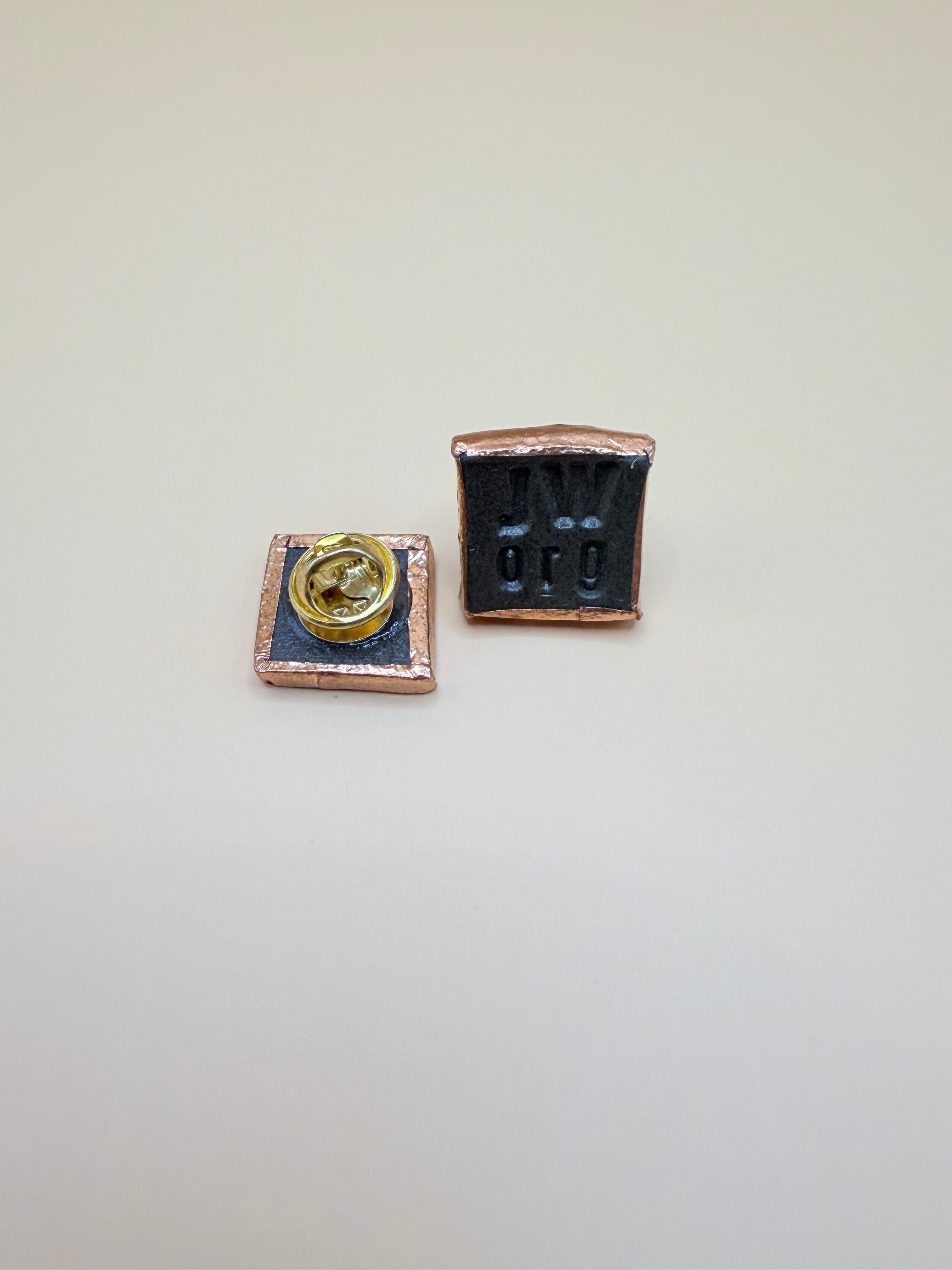 Copper & Clay JW Lapel Pins (Square)