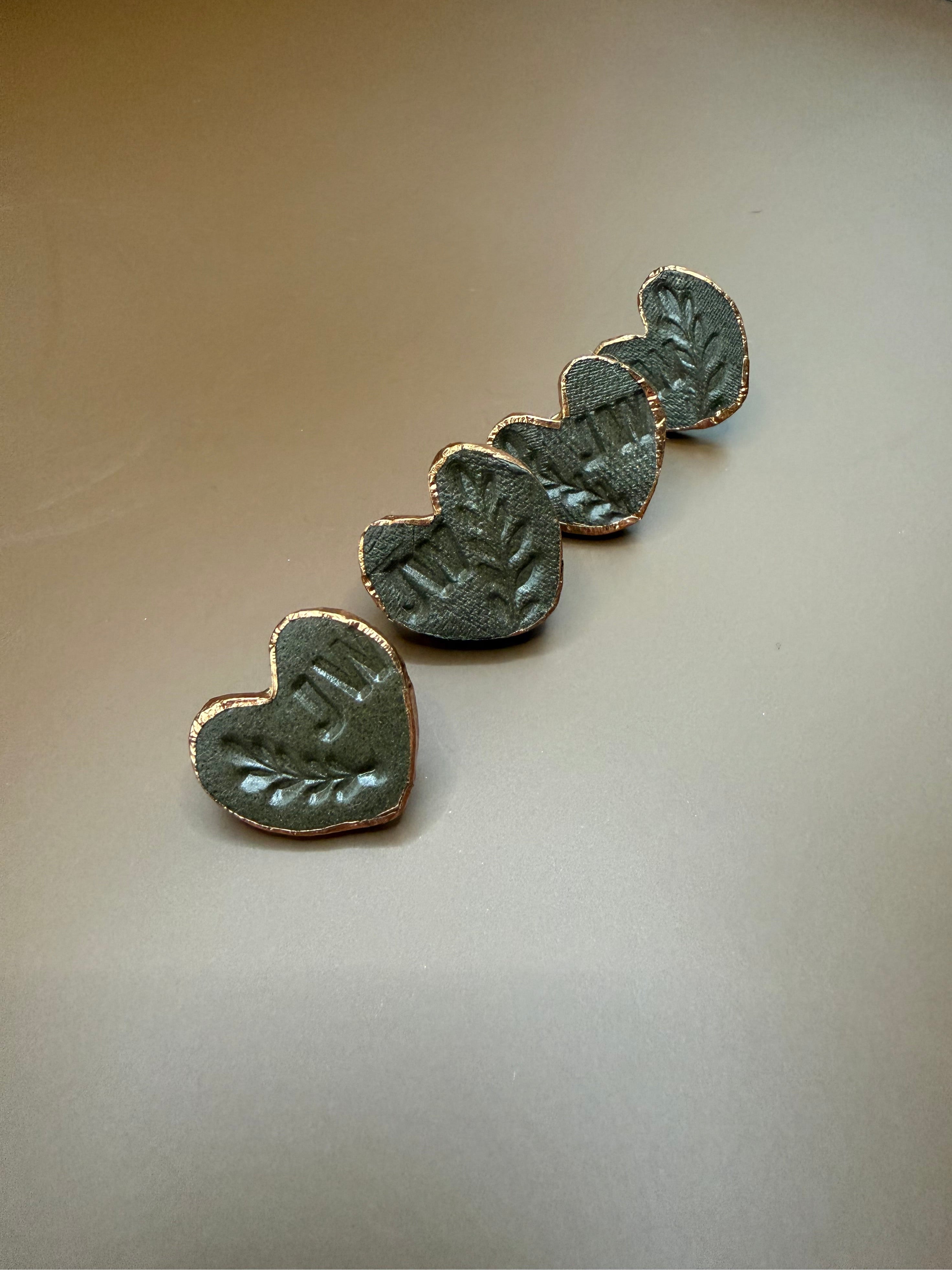 Copper & Clay JW Lapel Pins (Heart)