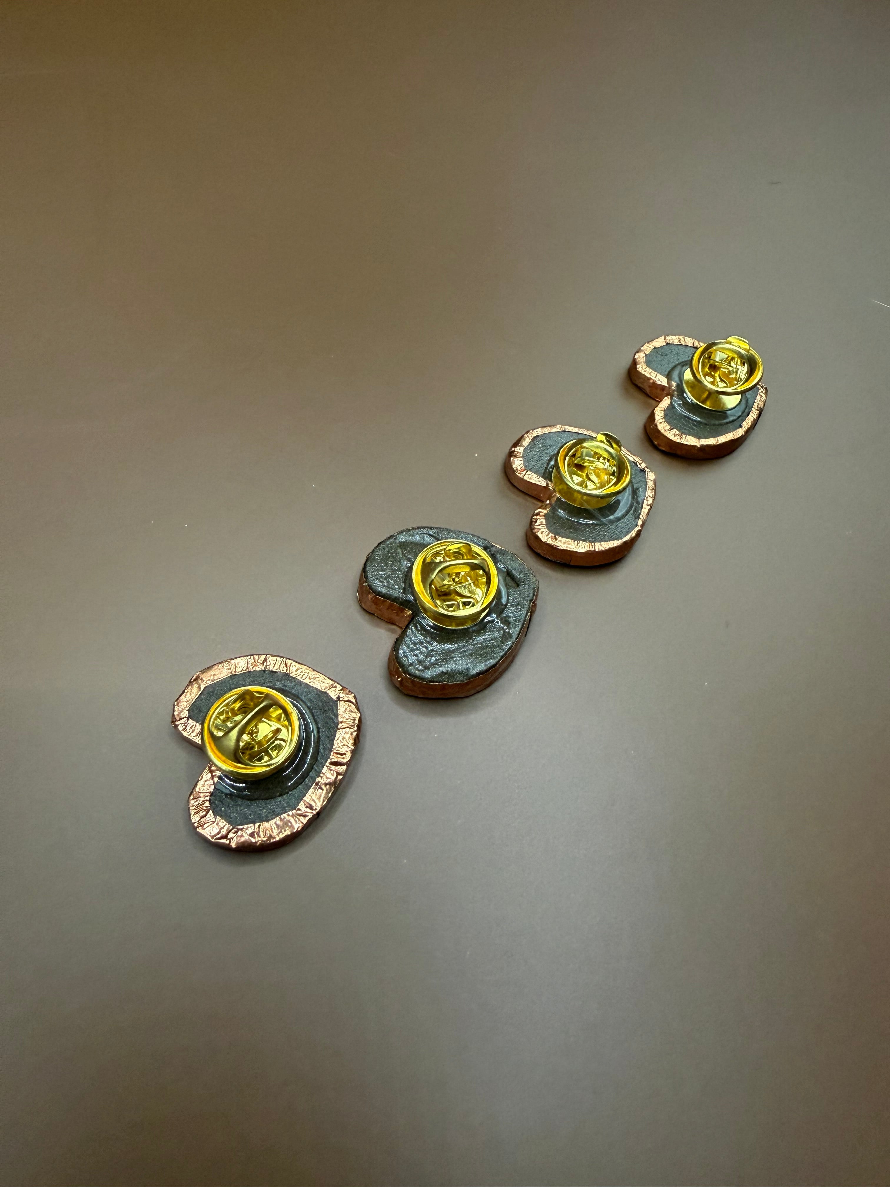 Copper & Clay JW Lapel Pins (Heart)