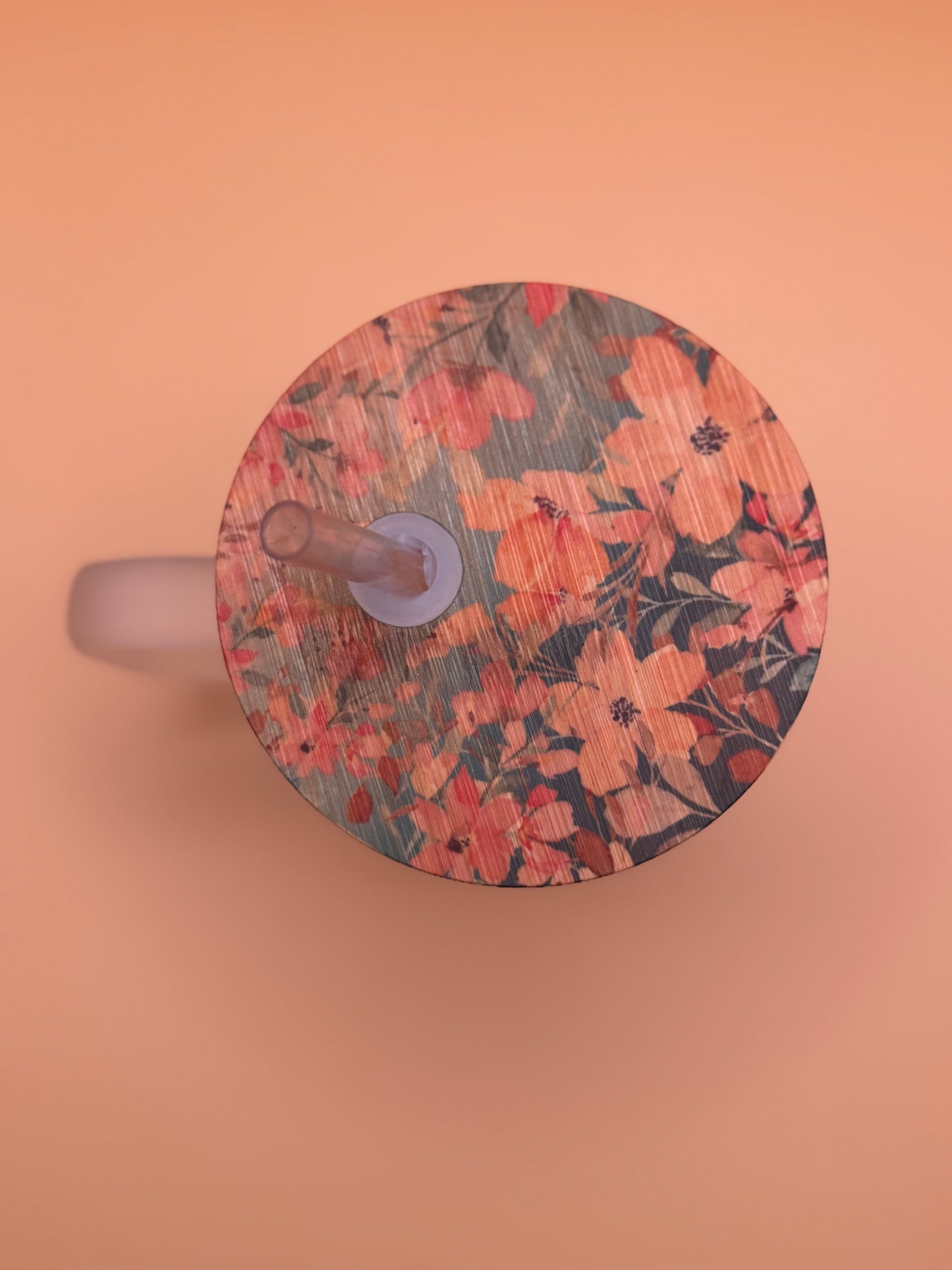 Floral Sunrise - Frosted Glass Travel Mug