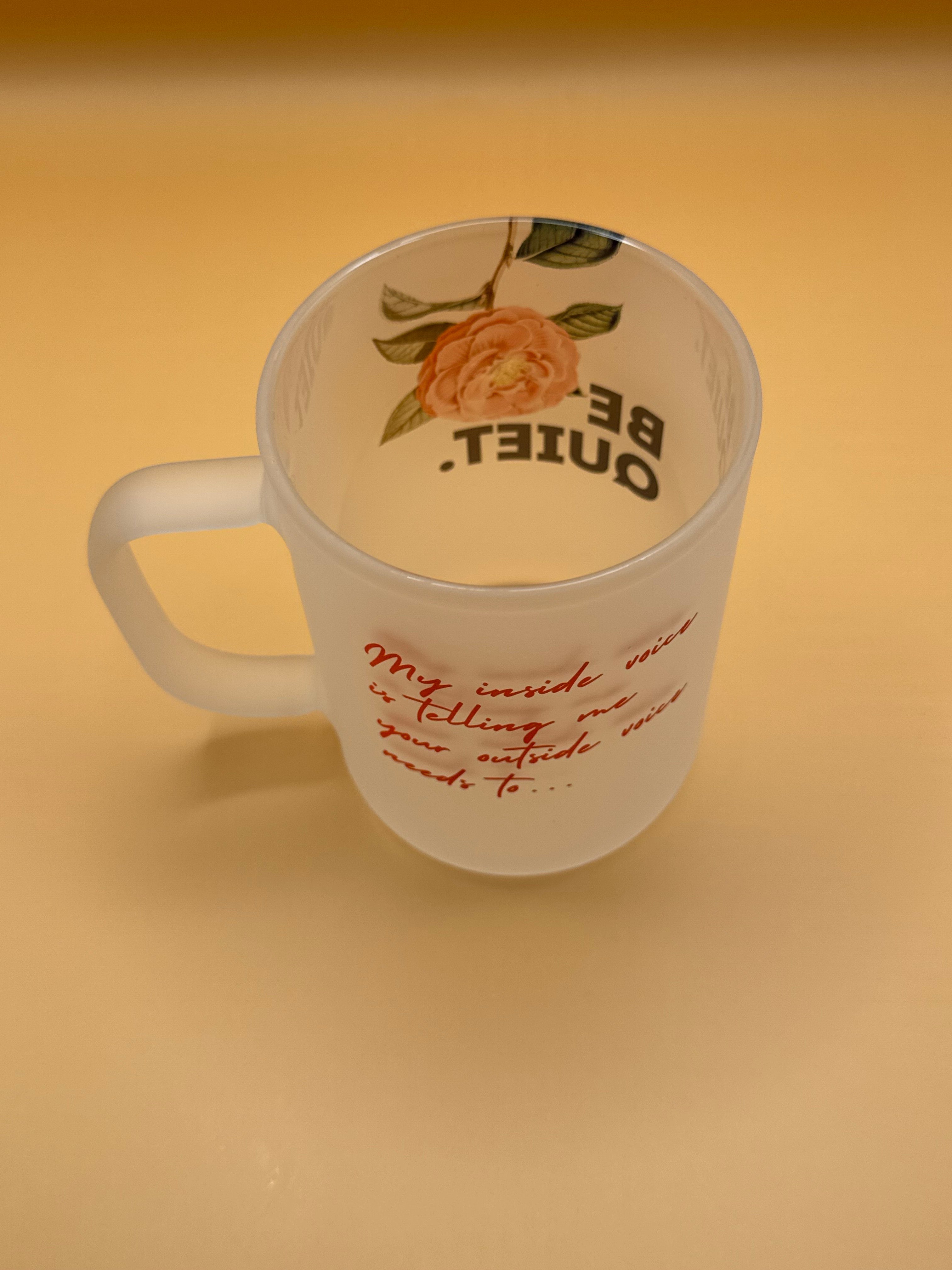 POV Morning – Frosted Glass Travel Mug