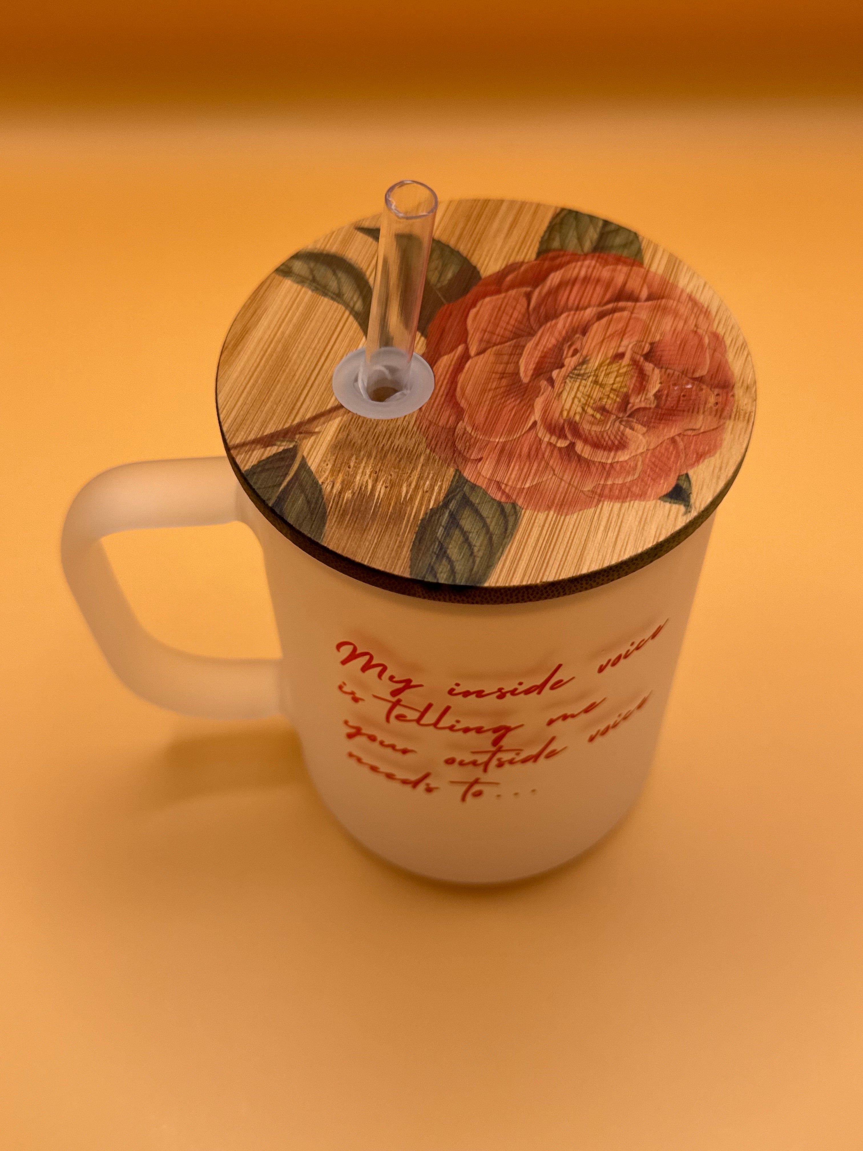 POV Morning – Frosted Glass Travel Mug