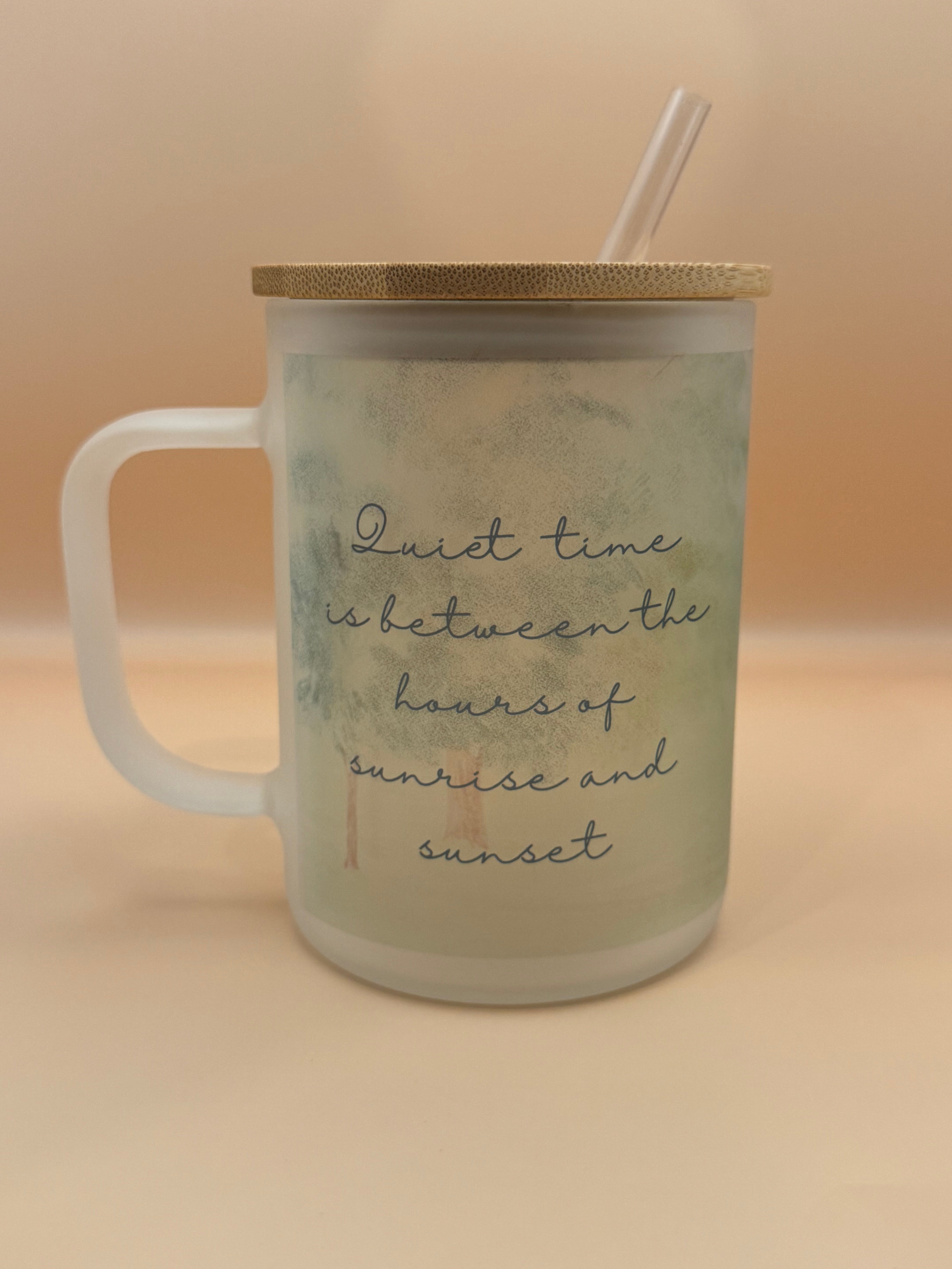 Quiet Meadows - Frosted Glass Travel Mug