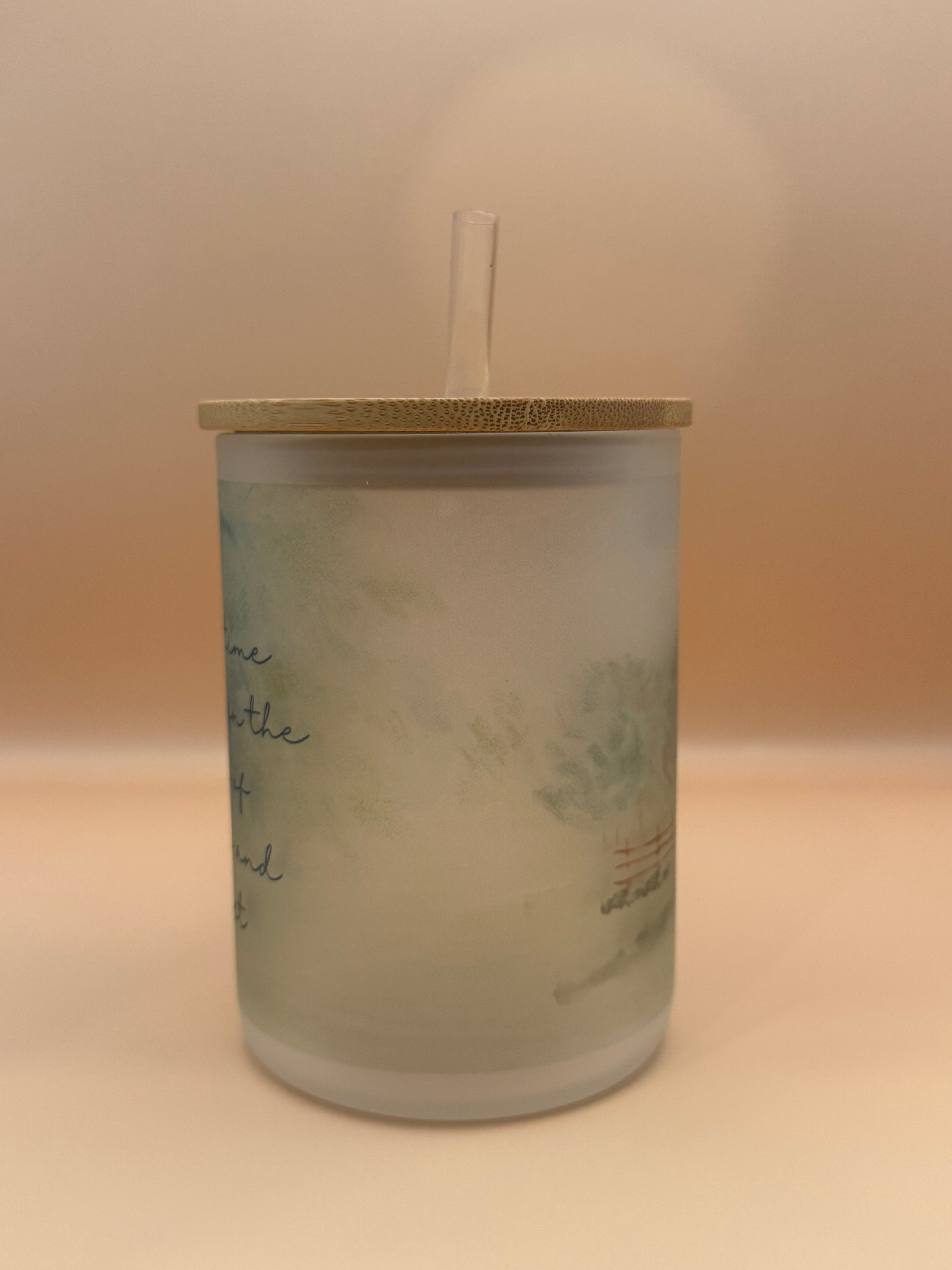 Quiet Meadows - Frosted Glass Travel Mug