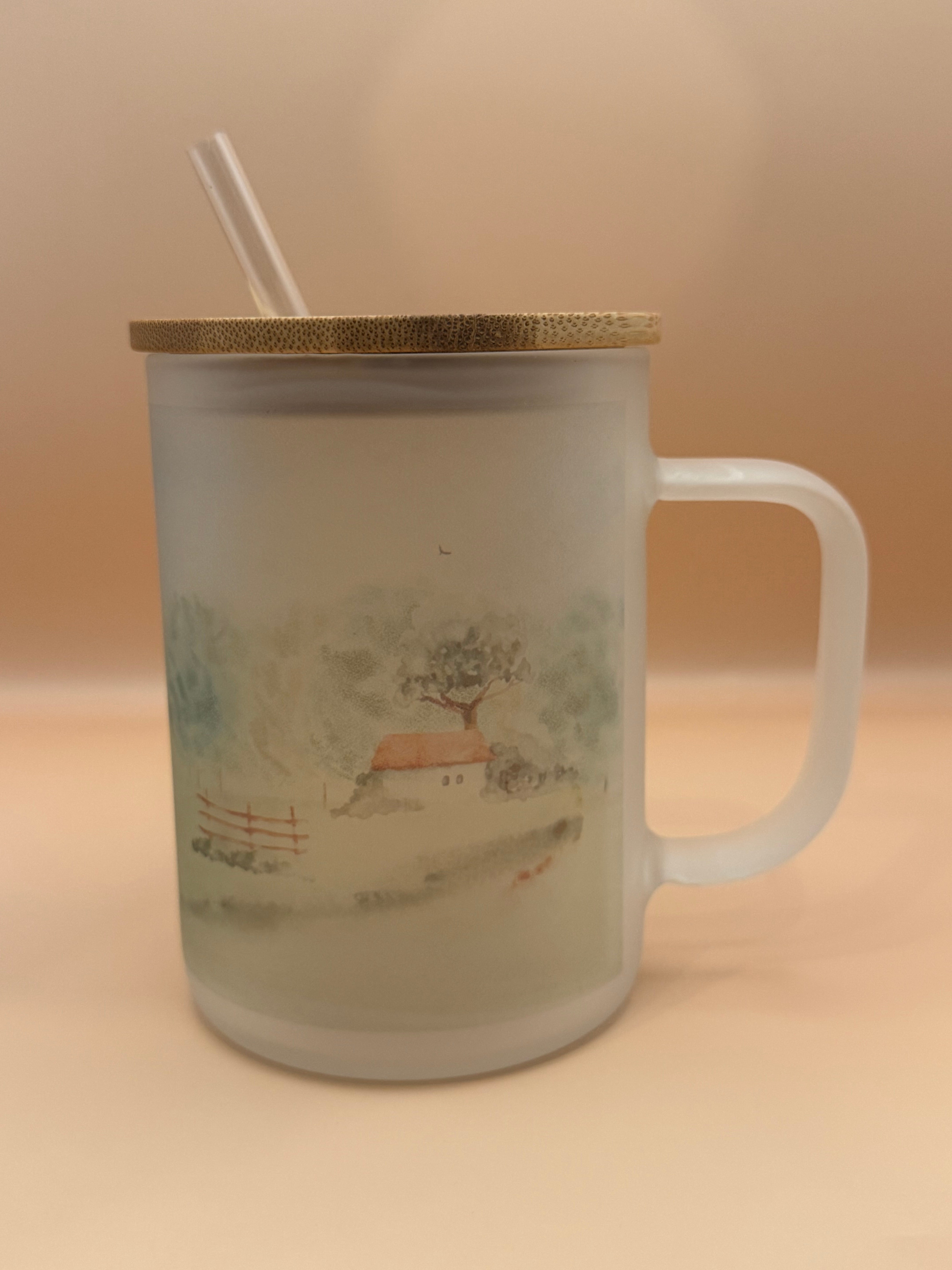 Quiet Meadows - Frosted Glass Travel Mug