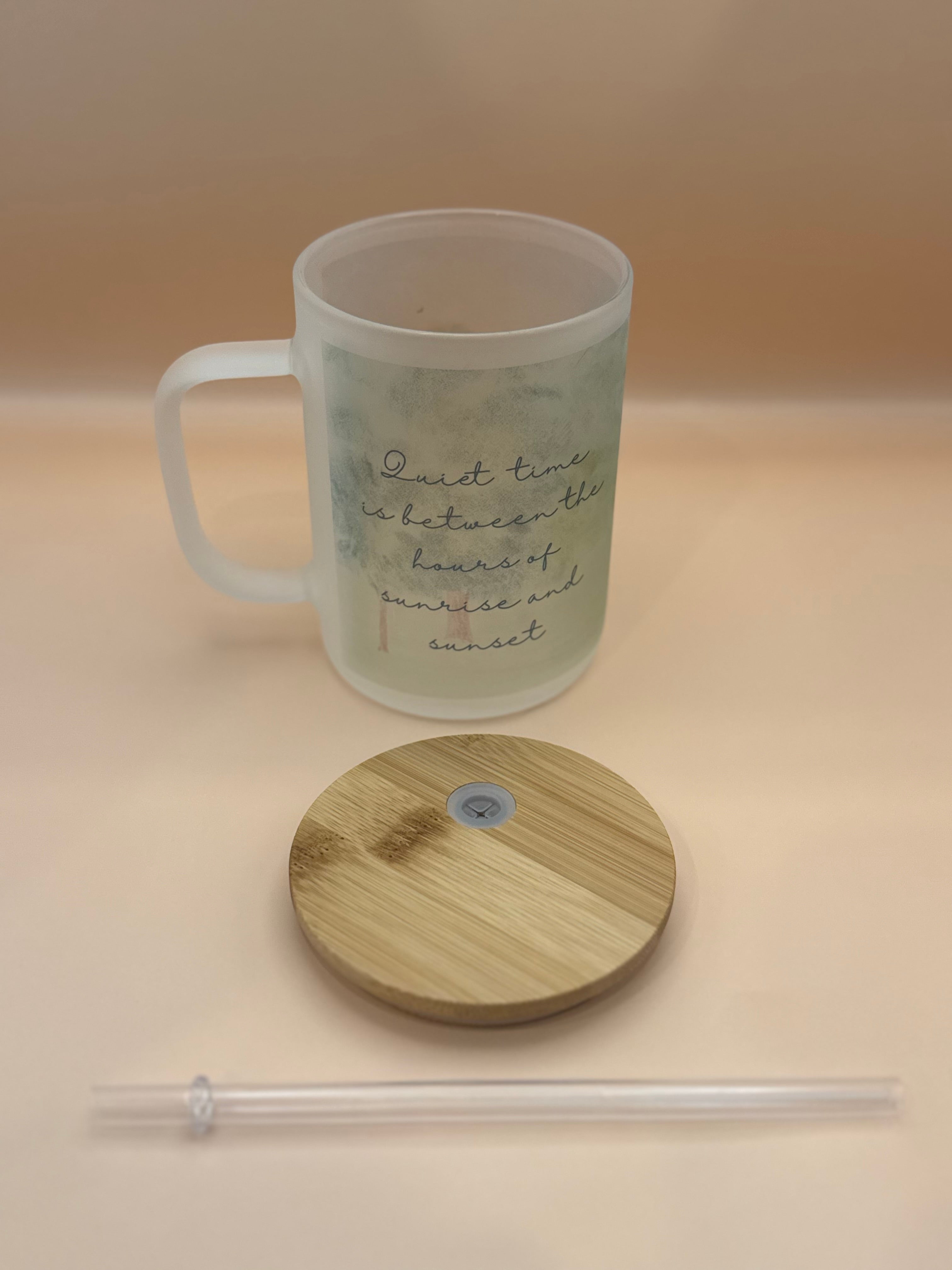Quiet Meadows - Frosted Glass Travel Mug